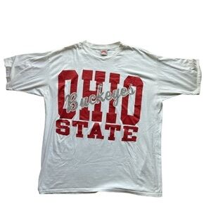 Vintage Nutmeg Mills Made in USA Ohio State Football T-shirt single stitch